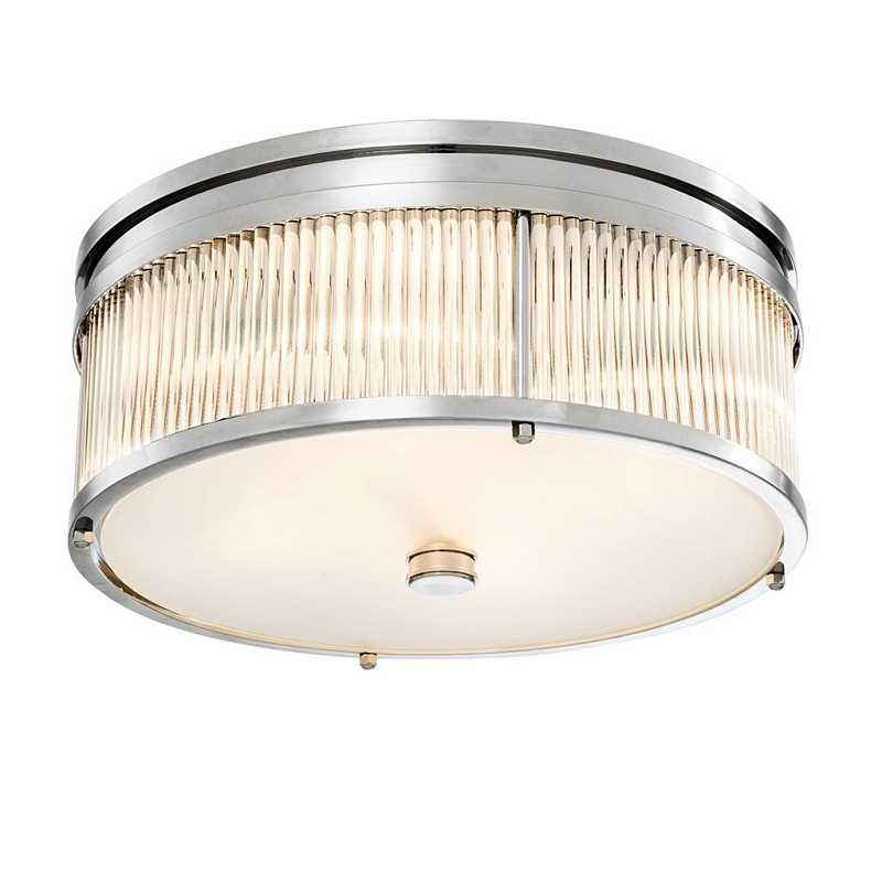 Потолочный светильник Ceiling Lamp Stamford Nickel Никель Прозрачное Стекло в Новосибирске | Loft Concept 