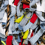 Ковер прямоугольный разноцветный из джинсовой одежды Zero Waste варинант исполнения - 3 | Loft Concept в Новосибирске