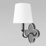 Бра с белым текстильным абажуром и фигурным основанием с зеркальной вставкой Vitorino варинант исполнения - 8 | Loft Concept в Новосибирске
