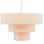 Люстра круглая трехъярусная с тканевыми абажурами Light Soft Glow варинант исполнения - 1 | Loft Concept в Новосибирске