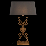 Настольная лампа на ажурном чугунном основании с серым абажуром Openwork Lamp варинант исполнения - 2 | Loft Concept в Новосибирске