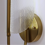 Бра с изогнутым рельефным плафоном Textured Glass варинант исполнения - 4 | Loft Concept в Новосибирске