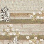 Обои ручная роспись The Art of Learning and Steps for the Flowers by Teo Yang Original colourway on Icefield India tea paper варинант исполнения - 1 | Loft Concept в Новосибирске