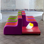 Дизайнерский кофейный стол на круглых ножках Poltronova T02 Pink Coffee Table варинант исполнения - 11 | Loft Concept в Новосибирске