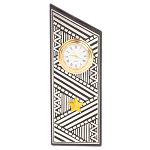 Часы подарочные настольные в виде погона Генерала из натурального камня Змеевик Silver Military Clock варинант исполнения - 7 | Loft Concept в Новосибирске