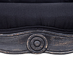 Кресло низкое в стиле прованс Черный Лен Louis French Armchair  варинант исполнения - 5 | Loft Concept в Новосибирске