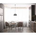 Кухонный гарнитур с серым глянцевым фасадом Onfroi Moss Grey Kitchen Set варинант исполнения - 3 | Loft Concept в Новосибирске