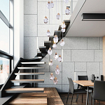 Большая каскадная люстра с хрустальными плафонами Esme Crystal Brass Cascade Chandelier 25 варинант исполнения - 2 | Loft Concept в Новосибирске