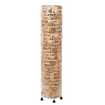 Торшер из перламутра на металлическом каркасе Indonesian Cylinder 2 варинант исполнения - 1 | Loft Concept в Новосибирске