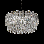 Круглая люстра с хрустальными подвесками на серебряном каркасе Gorgeous Crystal Light варинант исполнения - 5 | Loft Concept в Новосибирске