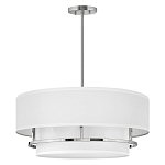 Потолочный светильник с двухслойным белым текстильным абажуром Hinkley варинант исполнения - 9 | Loft Concept в Новосибирске