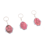 Зеркало брелок складное двухстороннее из натурального камня Родонит Stone Mirrors варинант исполнения - 4 | Loft Concept в Новосибирске