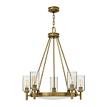  Люстра с 5-ю цилиндрическими плафонами из стекла с пузырьками Hinkley варинант исполнения - 8 | Loft Concept в Новосибирске