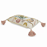 Чехол на подушку с кисточками и вышивкой птиц Ethnic mix Birds Rect варинант исполнения - 1 | Loft Concept в Новосибирске