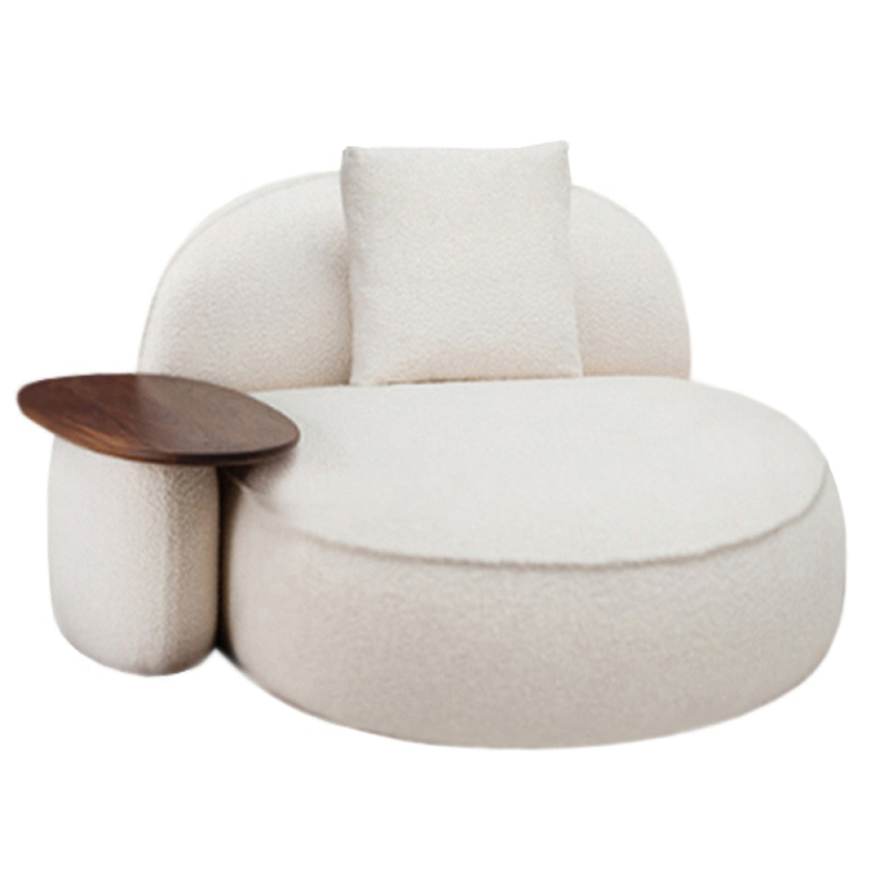 Кушетка Orus с овальным столиком  Белый Орех в Новосибирске | Loft Concept 