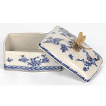 Фарфоровая шкатулка с бронзовой стрекозой Blue and White варинант исполнения - 6 | Loft Concept в Новосибирске