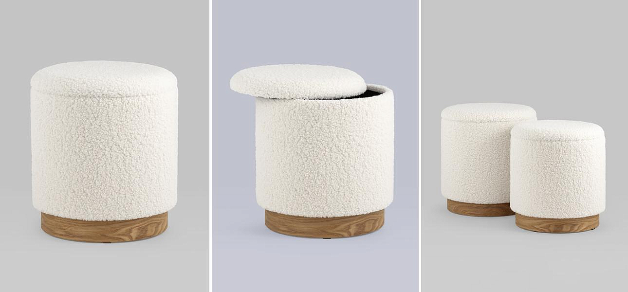 Пуф Bridie Pouf с ящиком - Loft-Concept в Новосибирске