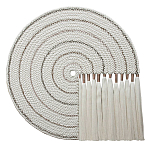 Художественный Гобелен Макраме White Disk Harmony варинант исполнения - 4 | Loft Concept в Новосибирске