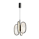 Люстра с гравировкой на акриловых плафонах Gravyura Black D 33 см варинант исполнения - 2 | Loft Concept в Новосибирске