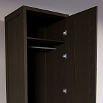 Узкий Шкаф Primo с 2 выдвижными ящиками Темный орех варинант исполнения - 6 | Loft Concept в Новосибирске