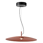 Подвесной светильник круглой формы с коричневым металлическим абажуром Halo Drift варинант исполнения - 1 | Loft Concept в Новосибирске