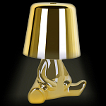 Настольная лампа фигурная золотого цвета с гладким абажуром Высота 16 см Sophia варинант исполнения - 3 | Loft Concept в Новосибирске