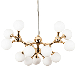 Люстра с плафонами из стеклянных шаров Pearls Suspension Gold Chandelier варинант исполнения - 1 | Loft Concept в Новосибирске