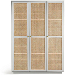 Шкаф с тремя дверцами из плетеного ротанга Tomio Wicker Furniture варинант исполнения - 1 | Loft Concept в Новосибирске