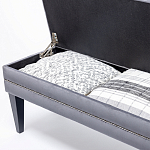 Мягкая банкетка с зоной для хранения Casket Grey варинант исполнения - 4 | Loft Concept в Новосибирске