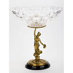 Чаша стеклянная прозрачная на бронзовой подставке с фигуркой девушки Eden Garden варинант исполнения - 3 | Loft Concept в Новосибирске