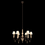 Люстра на металлическом основании с 6-ю белыми тканевыми абажурами Terrain варинант исполнения - 3 | Loft Concept в Новосибирске