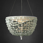 Люстра круглая с каскадом из декоративных элементов Sea Glass варинант исполнения - 4 | Loft Concept в Новосибирске