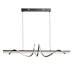 Люстра линейная черного цвета с волнообразным металлическим элементом Luke Lampco Tracer Lamp варинант исполнения - 2 | Loft Concept в Новосибирске