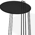 Стол журнальный круглый со столешницей из стекла Gold and Black Marble варинант исполнения - 3 | Loft Concept в Новосибирске