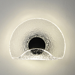 Бра из текстурированного прозрачного стекла с изогнутым краем Textured Glass  варинант исполнения - 3 | Loft Concept в Новосибирске