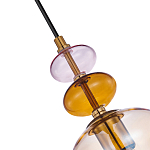 Подвесной светильник со стеклянным плафоном в форме бокала янтарного цвета Prestige варинант исполнения - 3 | Loft Concept в Новосибирске
