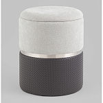 Пуф Mauldine с ящиком серо-черный с экокожей варинант исполнения - 1 | Loft Concept в Новосибирске