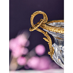 Чаша из прозрачного стекла с бронзовой подставкой и ручками Eden Garden варинант исполнения - 3 | Loft Concept в Новосибирске