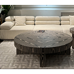 Столик журнальный круглый с полосатым узором Zebroids варинант исполнения - 5 | Loft Concept в Новосибирске