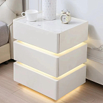 Умная прикроватная тумба с беспроводной зарядкой и подсветкой Smart Bedside Table варинант исполнения - 4 | Loft Concept в Новосибирске