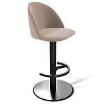 Барный стул вращающийся со спинкой Бежевый Велюр Vendramin Chair варинант исполнения - 1 | Loft Concept в Новосибирске