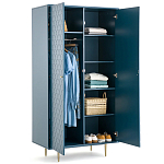 Шкаф двухдверный Scale Ornament Blue Wardrobe варинант исполнения - 6 | Loft Concept в Новосибирске