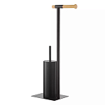 Держатель для туалетной бумаги с ершиком Black Bathroom Accessory варинант исполнения - 3 | Loft Concept в Новосибирске