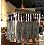 Люстра квадратная плетеная с бахромой Wicker Square Chandelier with Tassels варинант исполнения - 3 | Loft Concept в Новосибирске