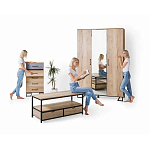 Комод с 3-мя ящиками в стиле лофт Urban Style Space варинант исполнения - 6 | Loft Concept в Новосибирске