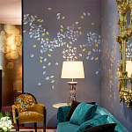 Обои ручная роспись Gingko Colourway SC-98 on Gun Metal dyed silk варинант исполнения - 2 | Loft Concept в Новосибирске