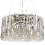 Круглая люстра с металлическими и хрустальными подвесками Bonnay Crystal Chrome Chandelier варинант исполнения - 5 | Loft Concept в Новосибирске