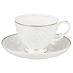 Чайная пара белого цвета из фарфора 250 мл Floral Charm варинант исполнения - 1 | Loft Concept в Новосибирске