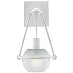 Бра белое с матовым стеклянным плафоном в форме шара White Lighthouse варинант исполнения - 2 | Loft Concept в Новосибирске