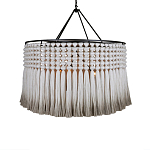 Люстра серая плетеная с кисточками Boho Tassel Chandelier варинант исполнения - 1 | Loft Concept в Новосибирске